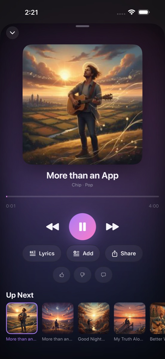 Chip Tunes full-screen player