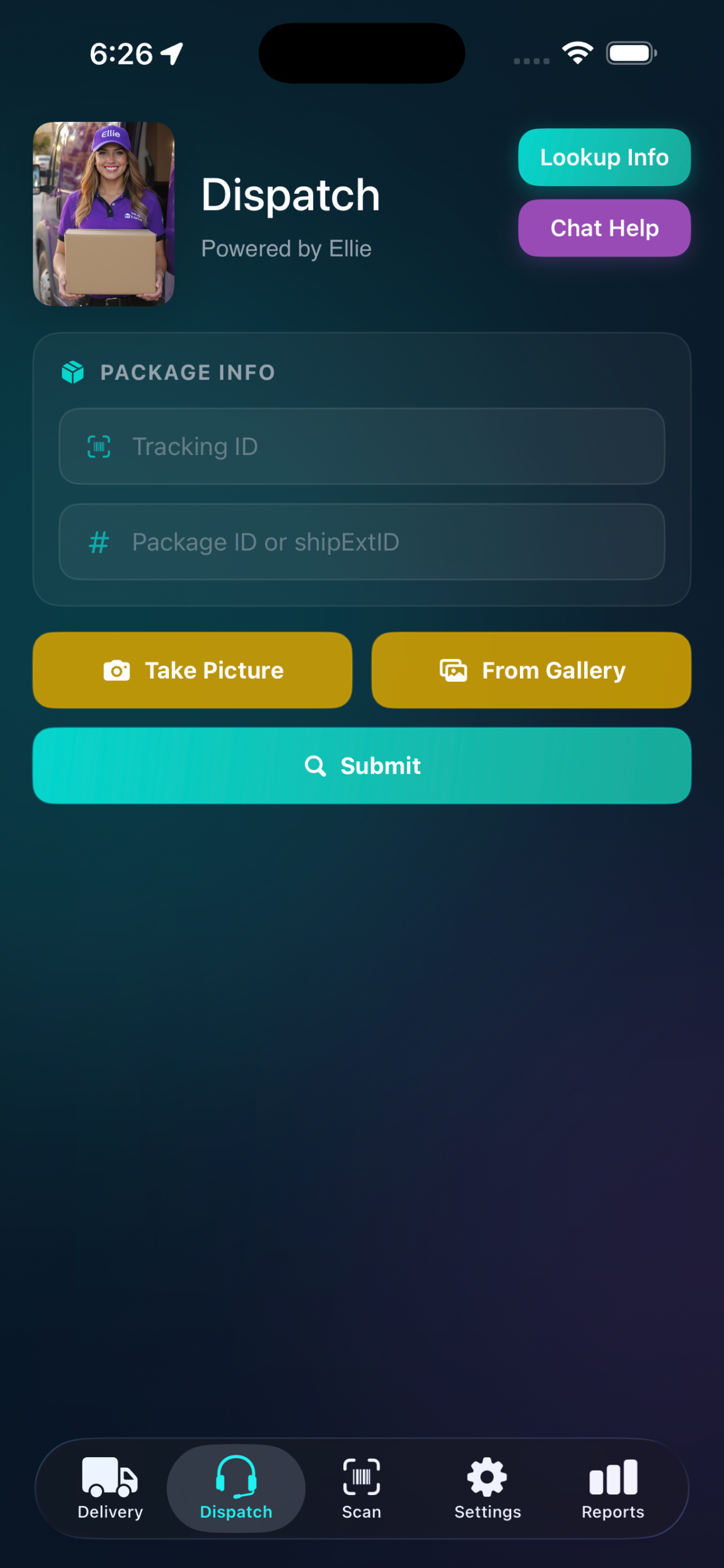 Ellie — dispatcher live map